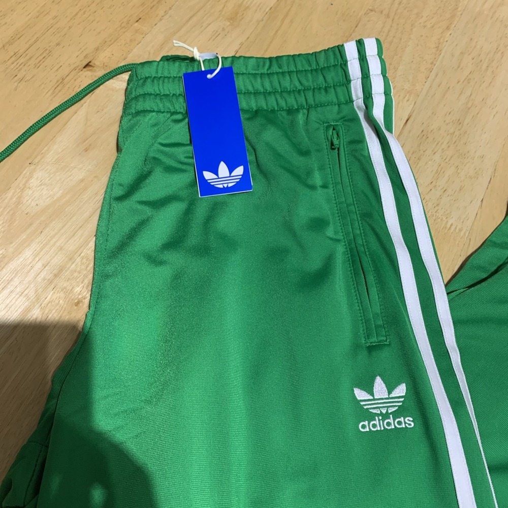 adidas Adicolor Classics Firebird Track Pants Size M  JD0184 Green/White NWT - Picture 2 of 7
